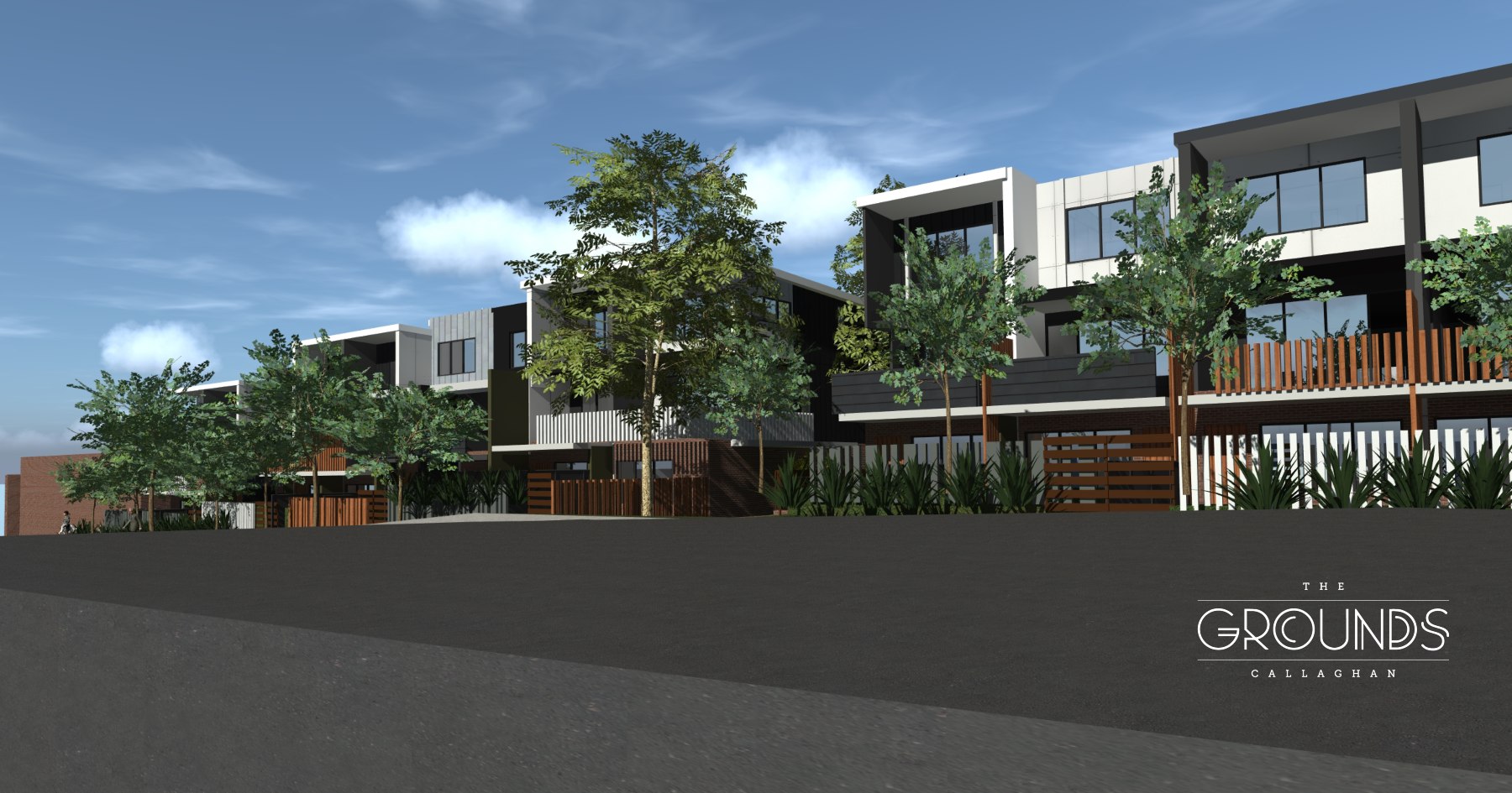 The Grounds Townhouses - Waratah West External Render 2
