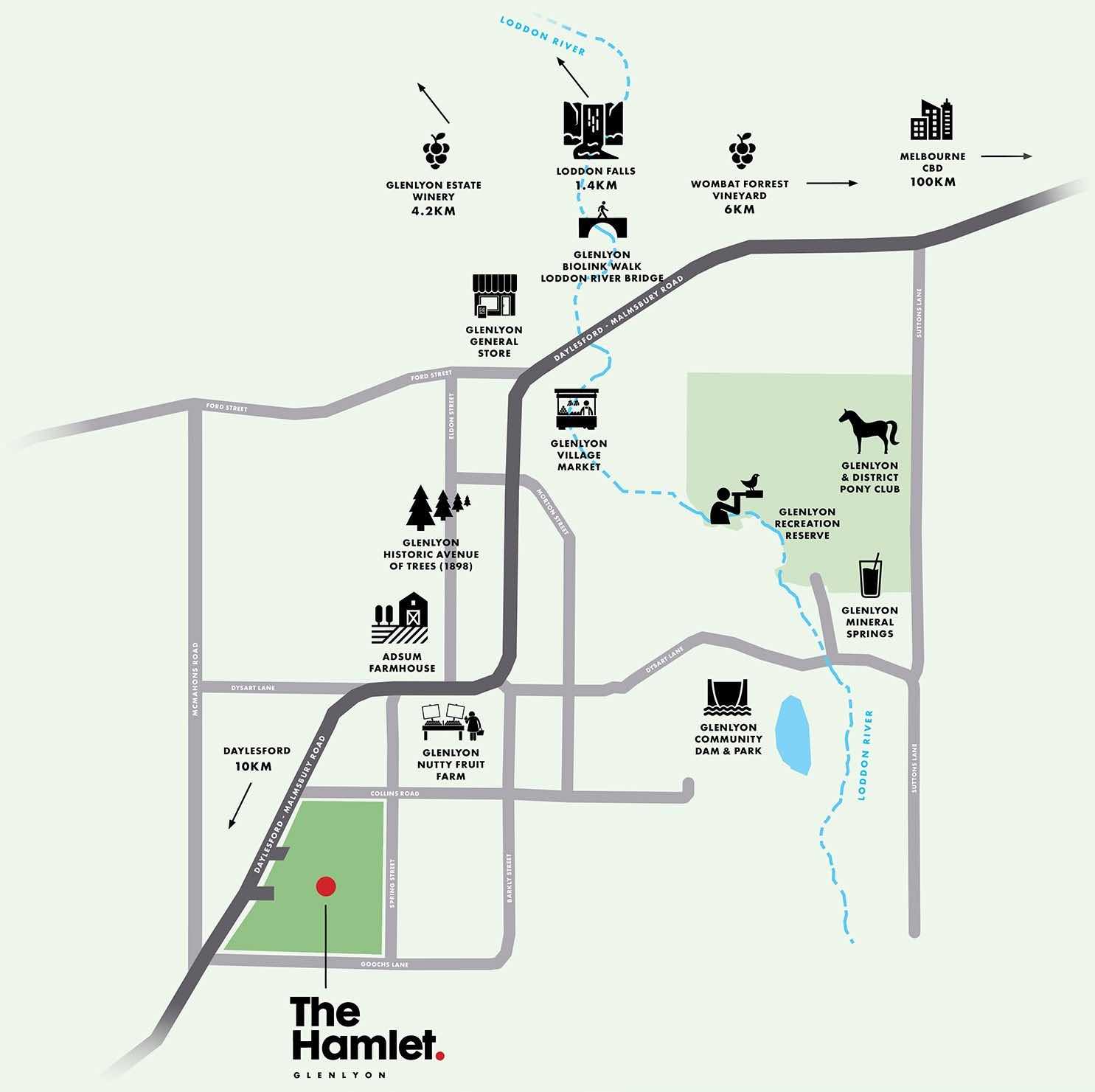 The Hamlet Estate - Glenlyon Location map 2