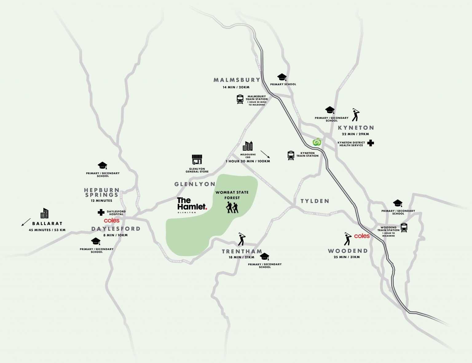 The Hamlet Estate - Glenlyon Location map