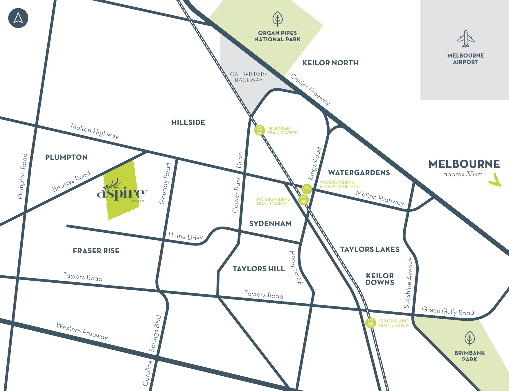 The Ivory Project at Aspire Estate - Fraser Rise Location Map