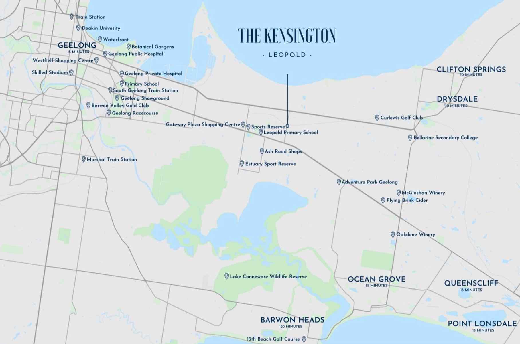 The Kensington Estate - Leopold Location map