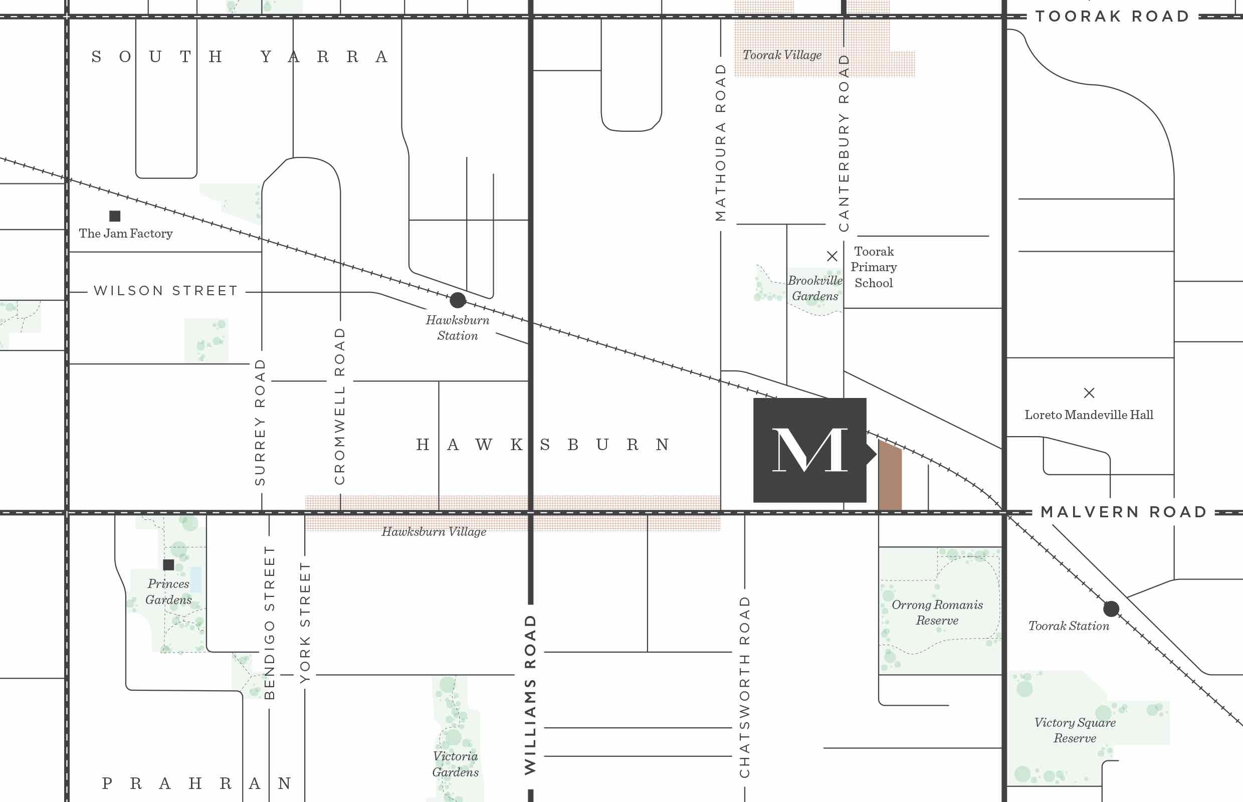 The Mill Toorak Location map