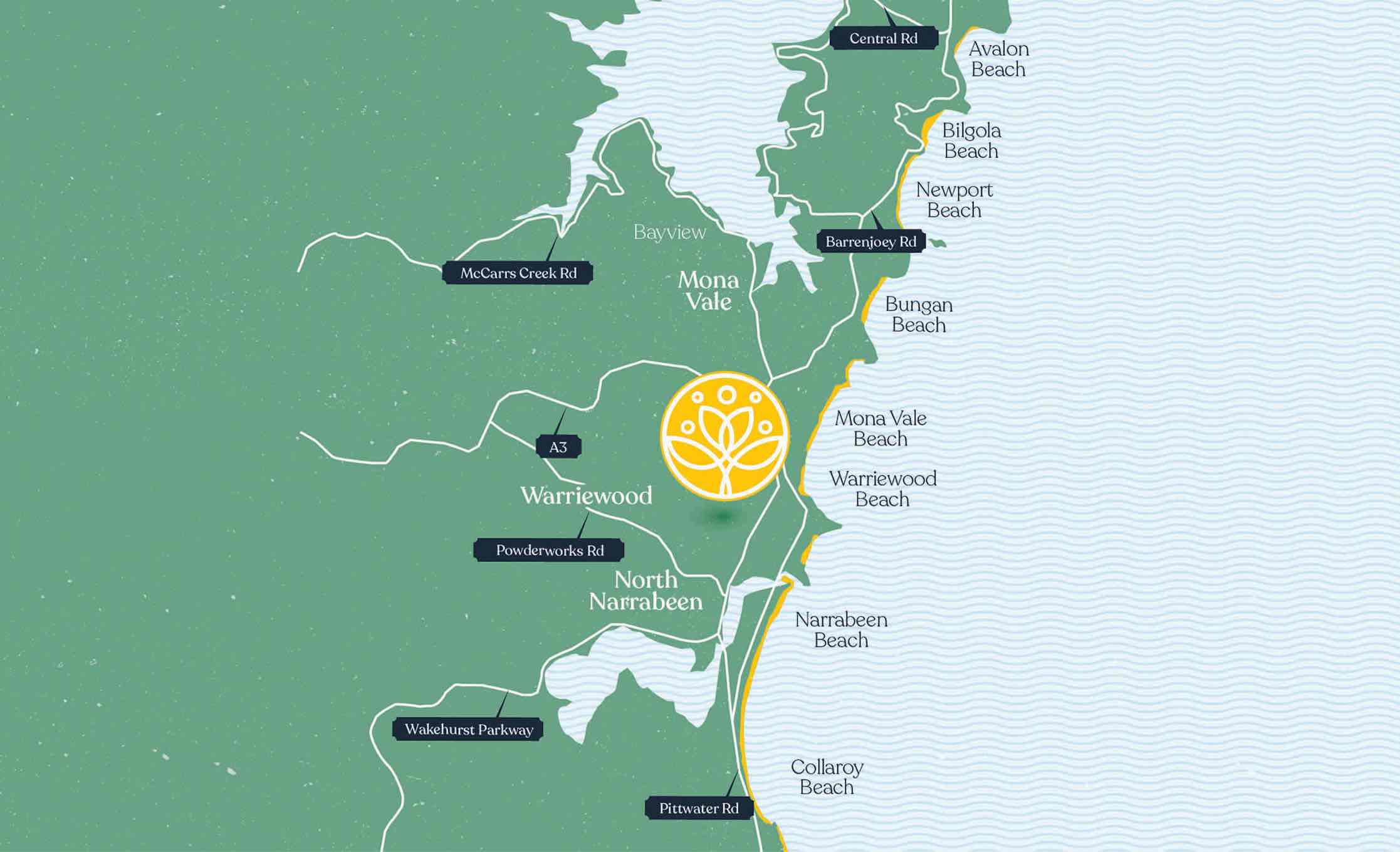 The Mimosa Estate - Warriewood Location map