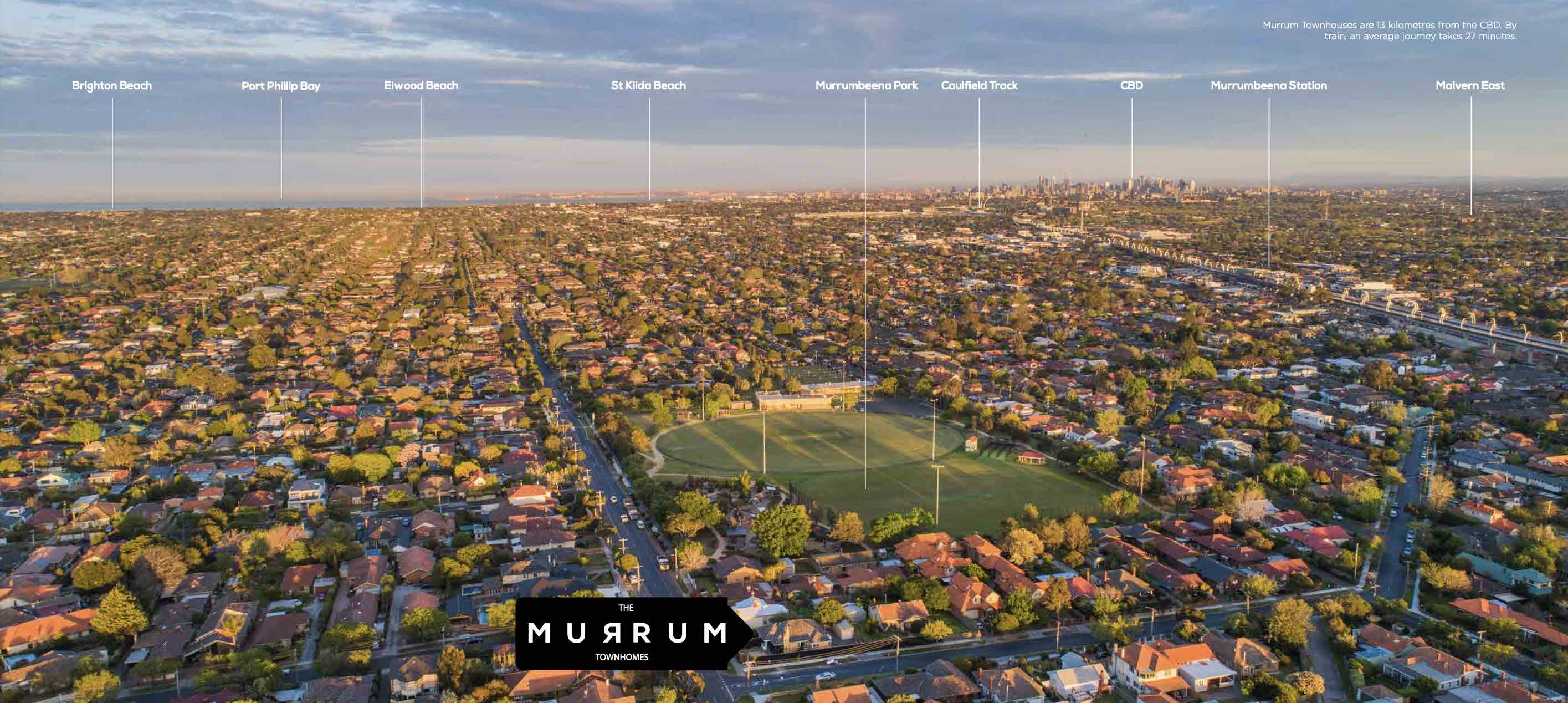 The Murrum Townhomes - Murrumbeena Aerial