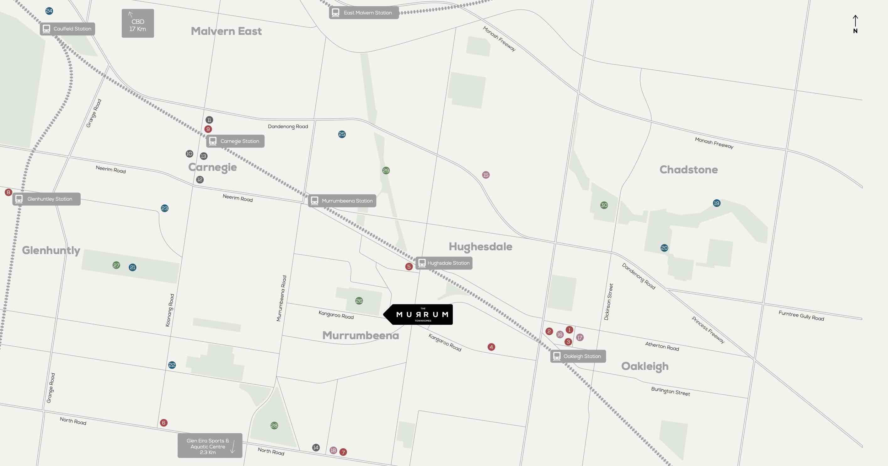The Murrum Townhomes - Murrumbeena Location map