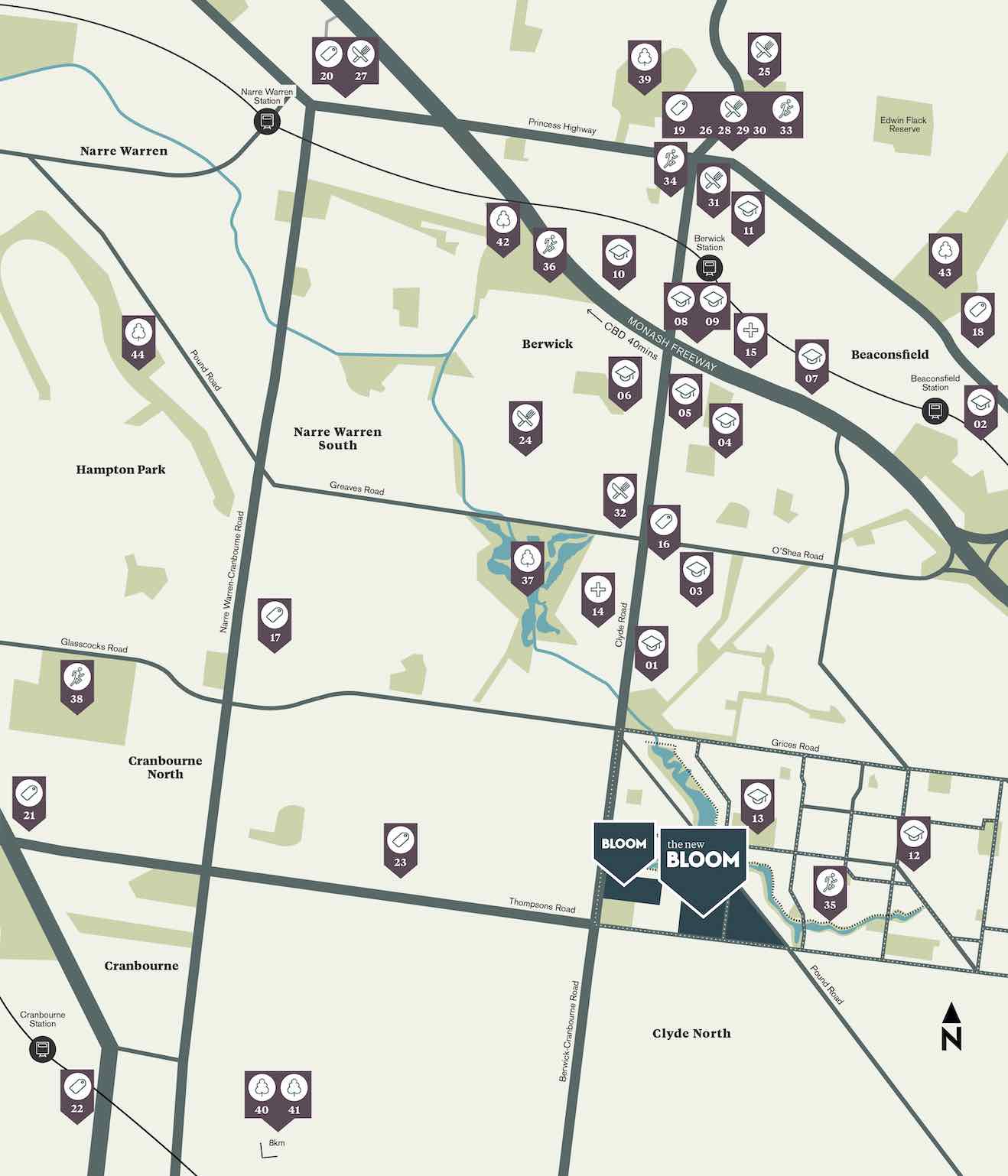 The New Bloom Location Map