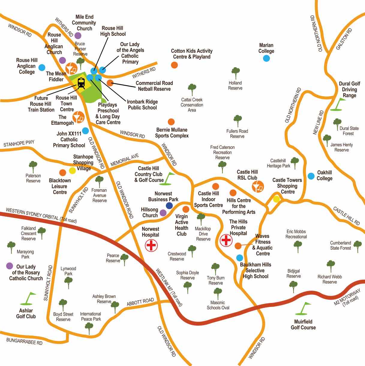 The New Rouse Hill Estate - Rouse Hill Location map