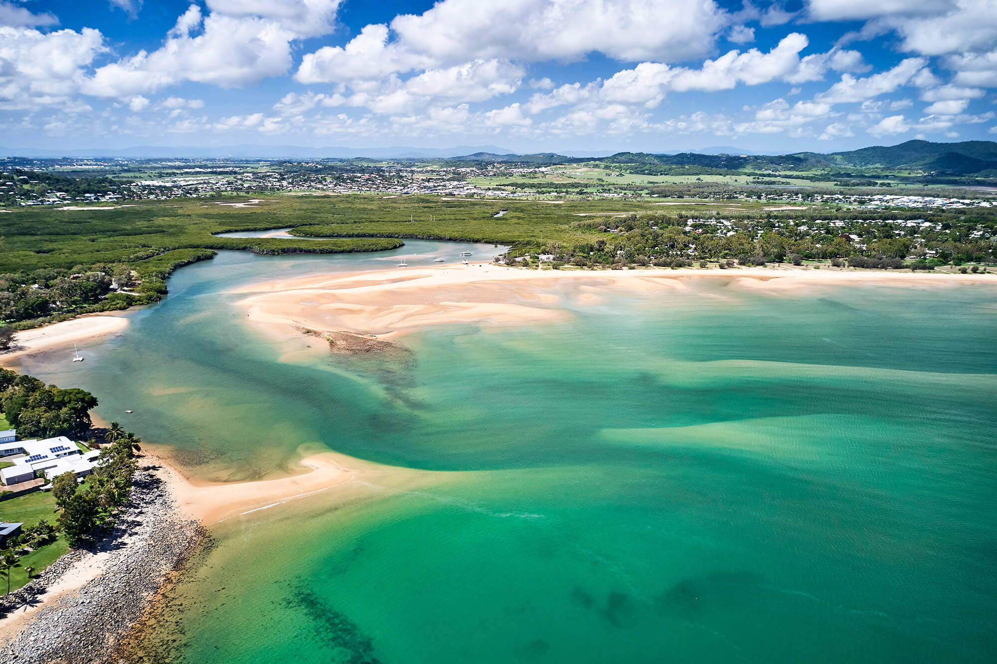 The Ooralea Waters Estate - Bakers Creek Aerial