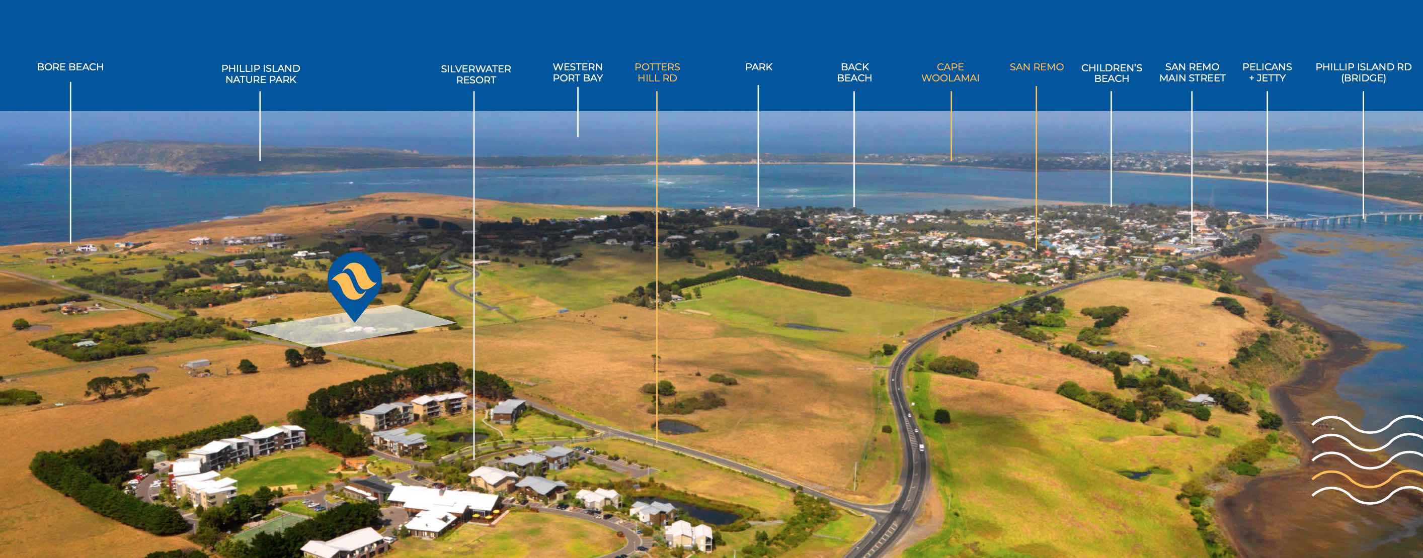 The Outlook Estate - San Remo Aerial