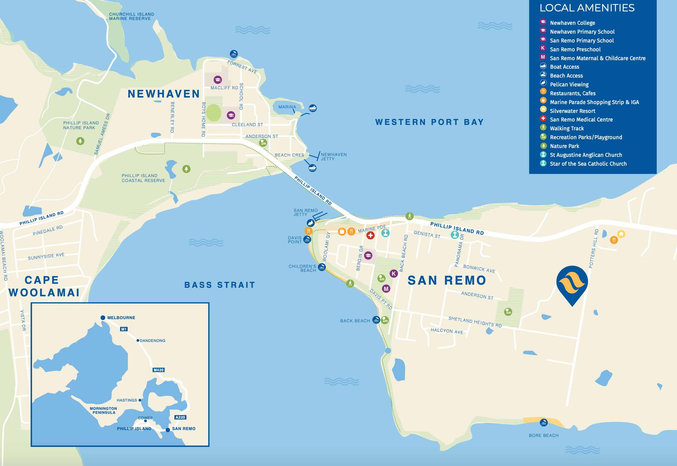 The Outlook Estate - San Remo Location map