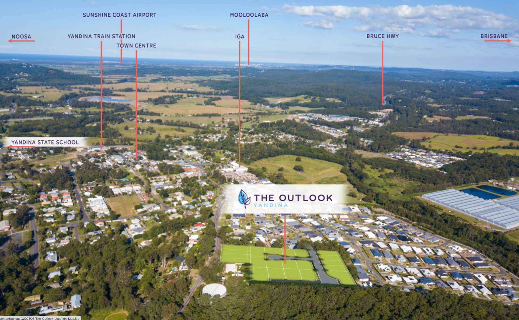 The Outlook Estate - Yandina Aerial