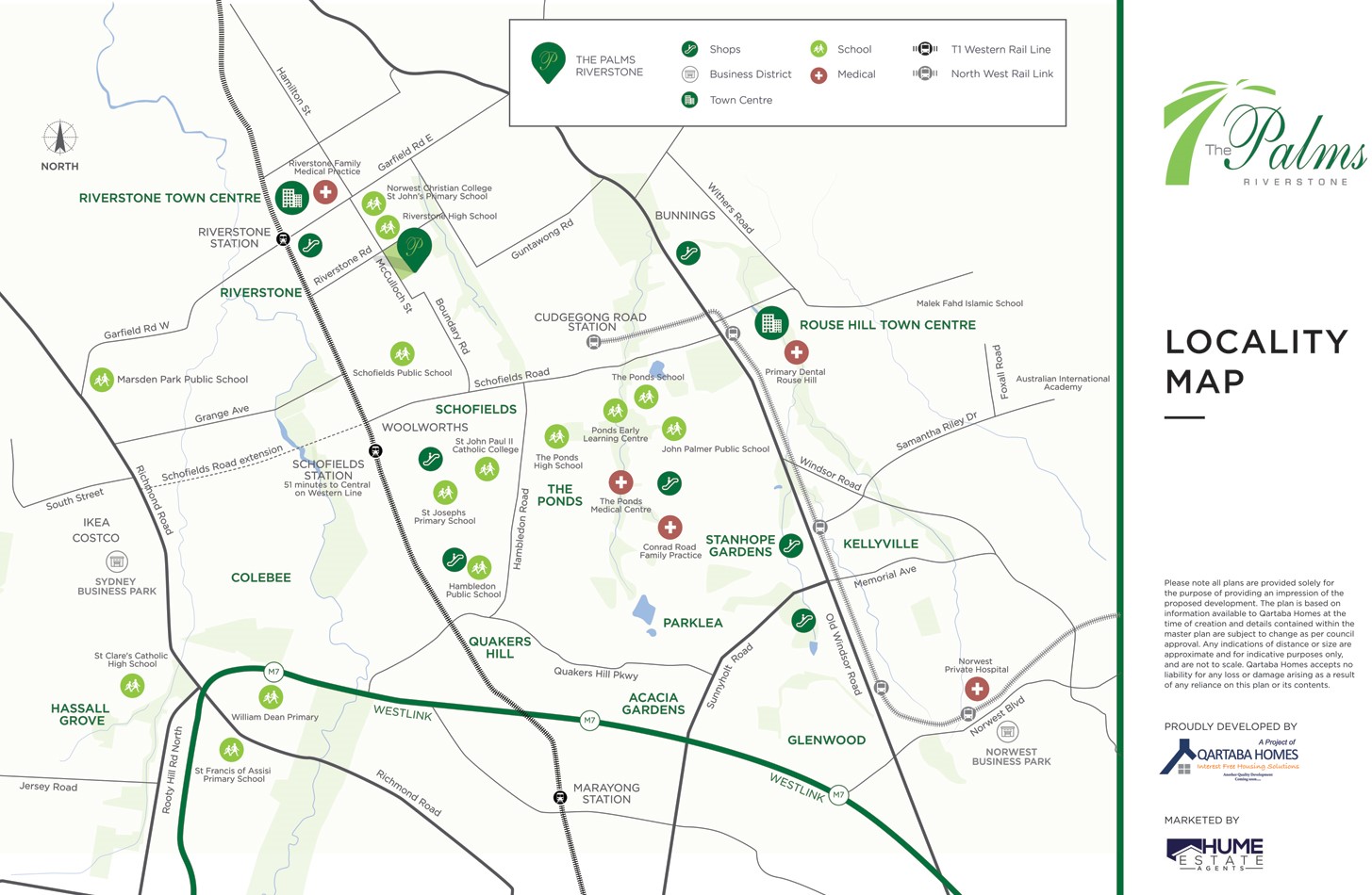 The Palms Estate - Riverstone Location Map