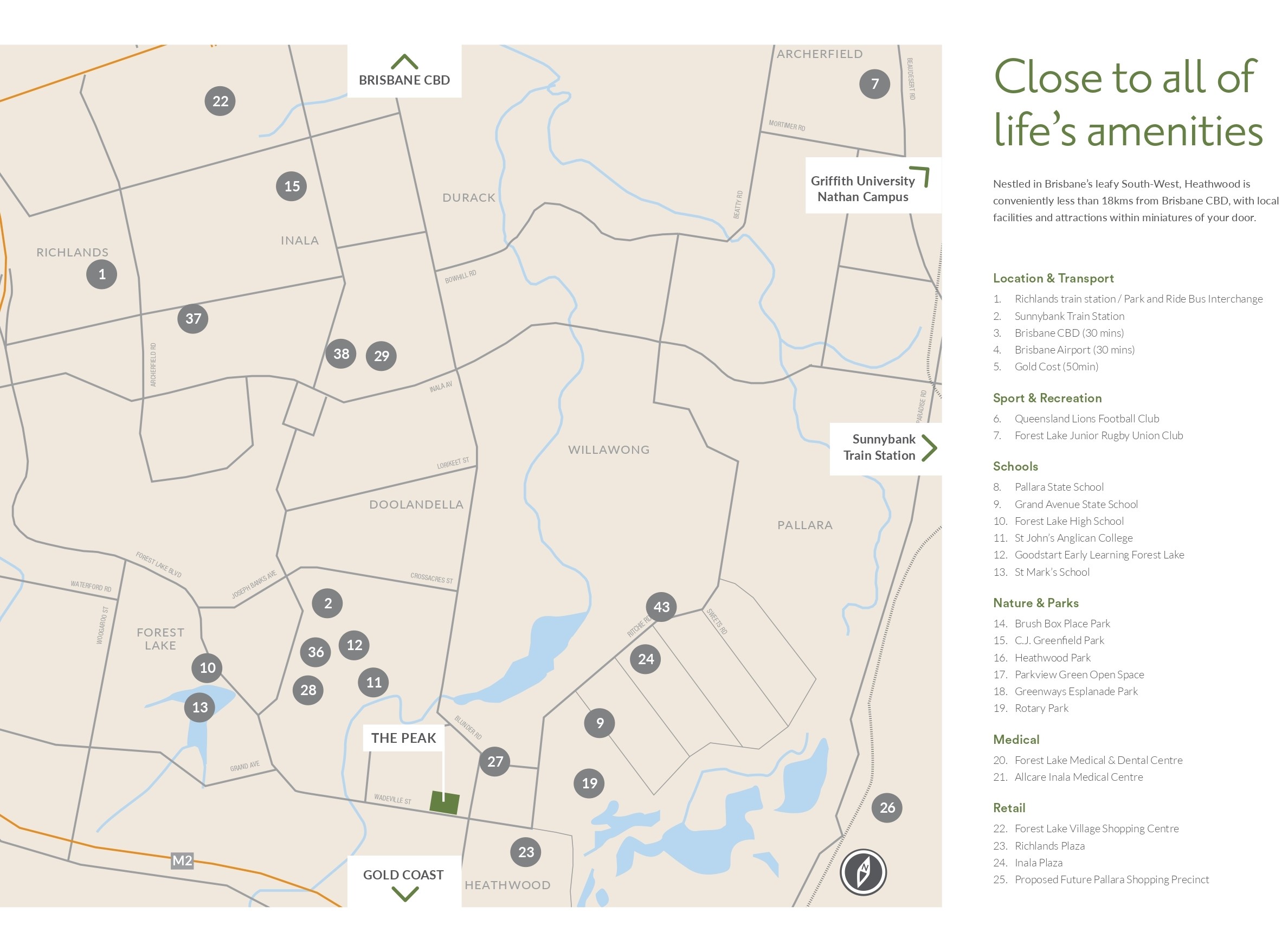 The Peak Estate - Heathwood Location Map