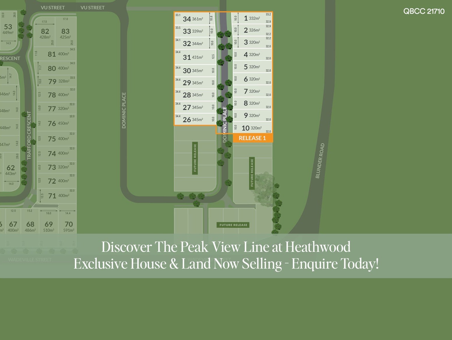 The Peak Estate - Heathwood Release Map