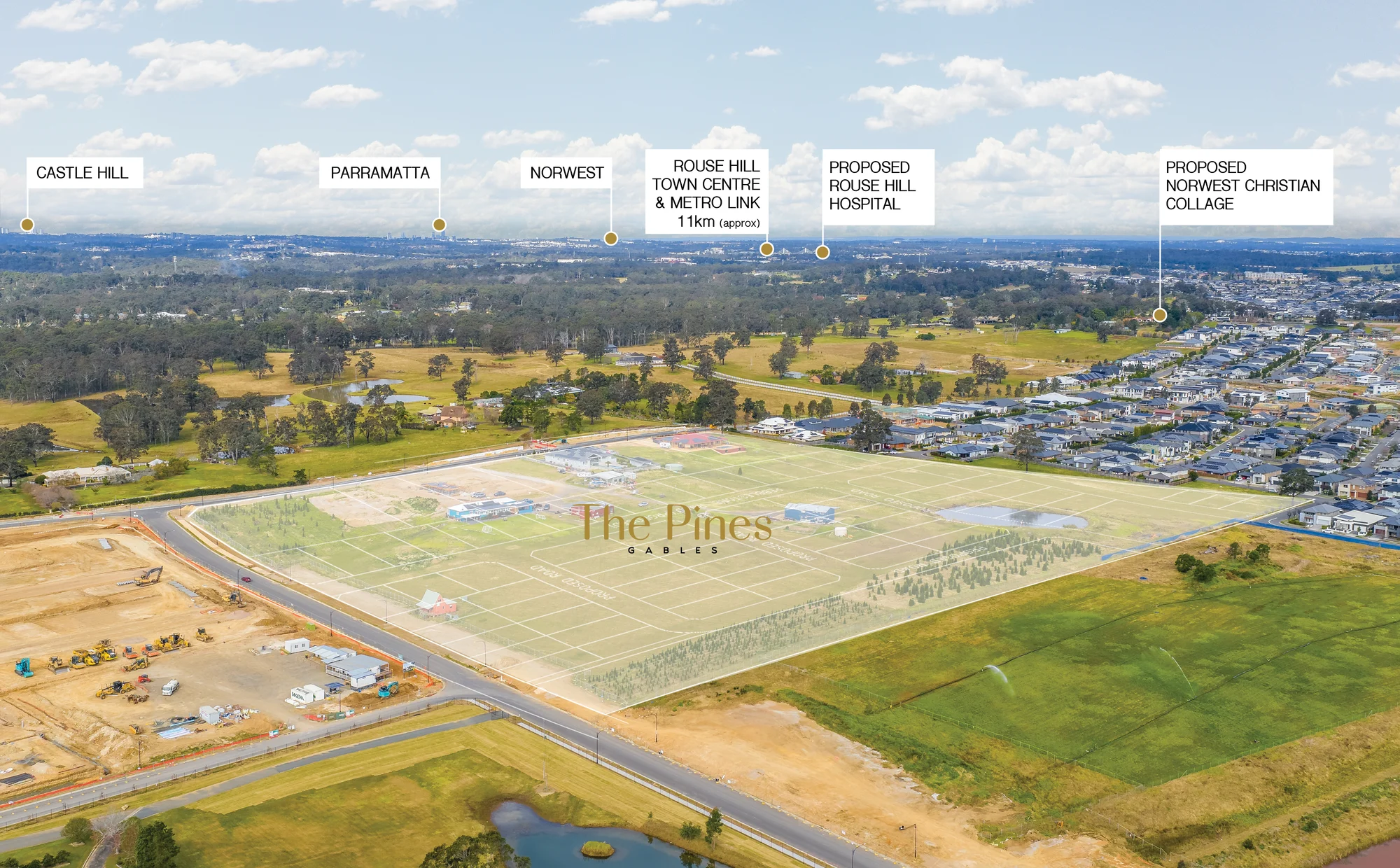 The Pines Estate - Gables Aerial