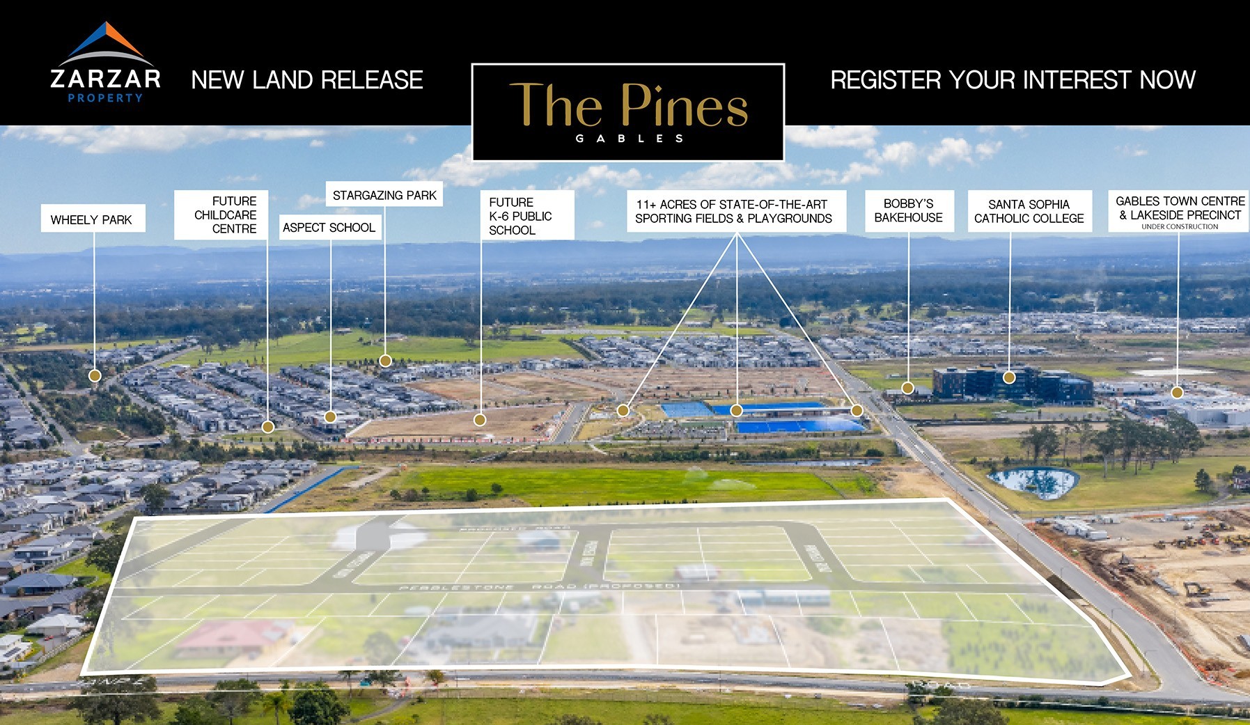 The Pines Estate - Gables Aerial