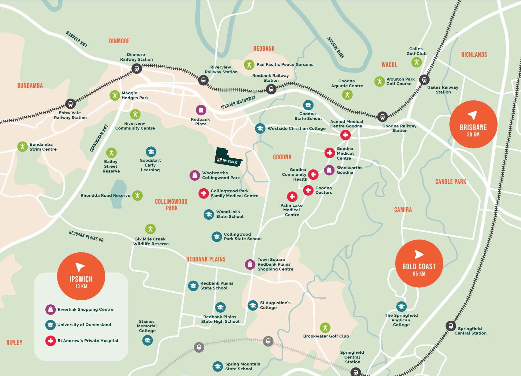 The Pocket Estate - Collingwood Park Location map