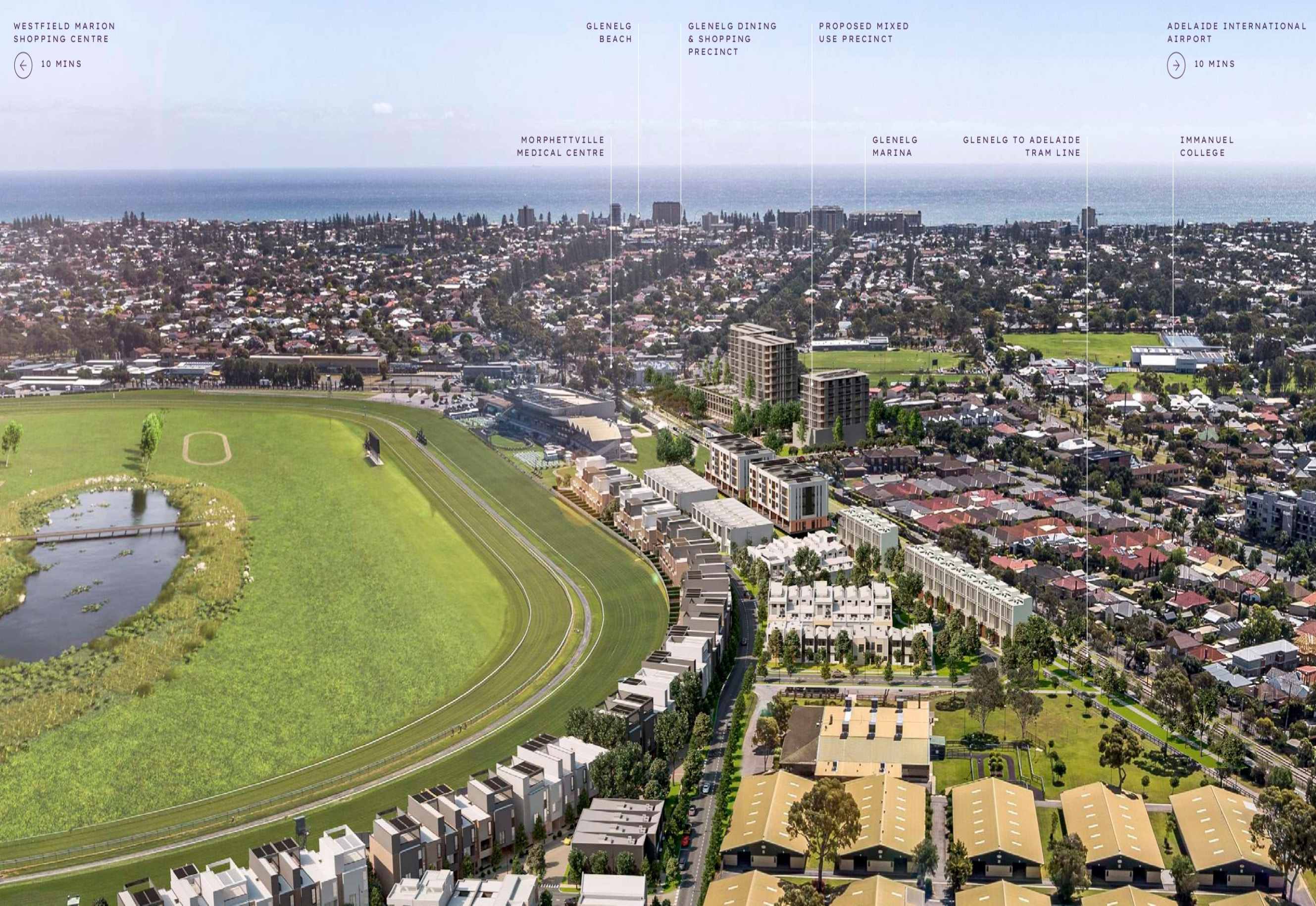 The Quarter Estate - Morphettville Aerial