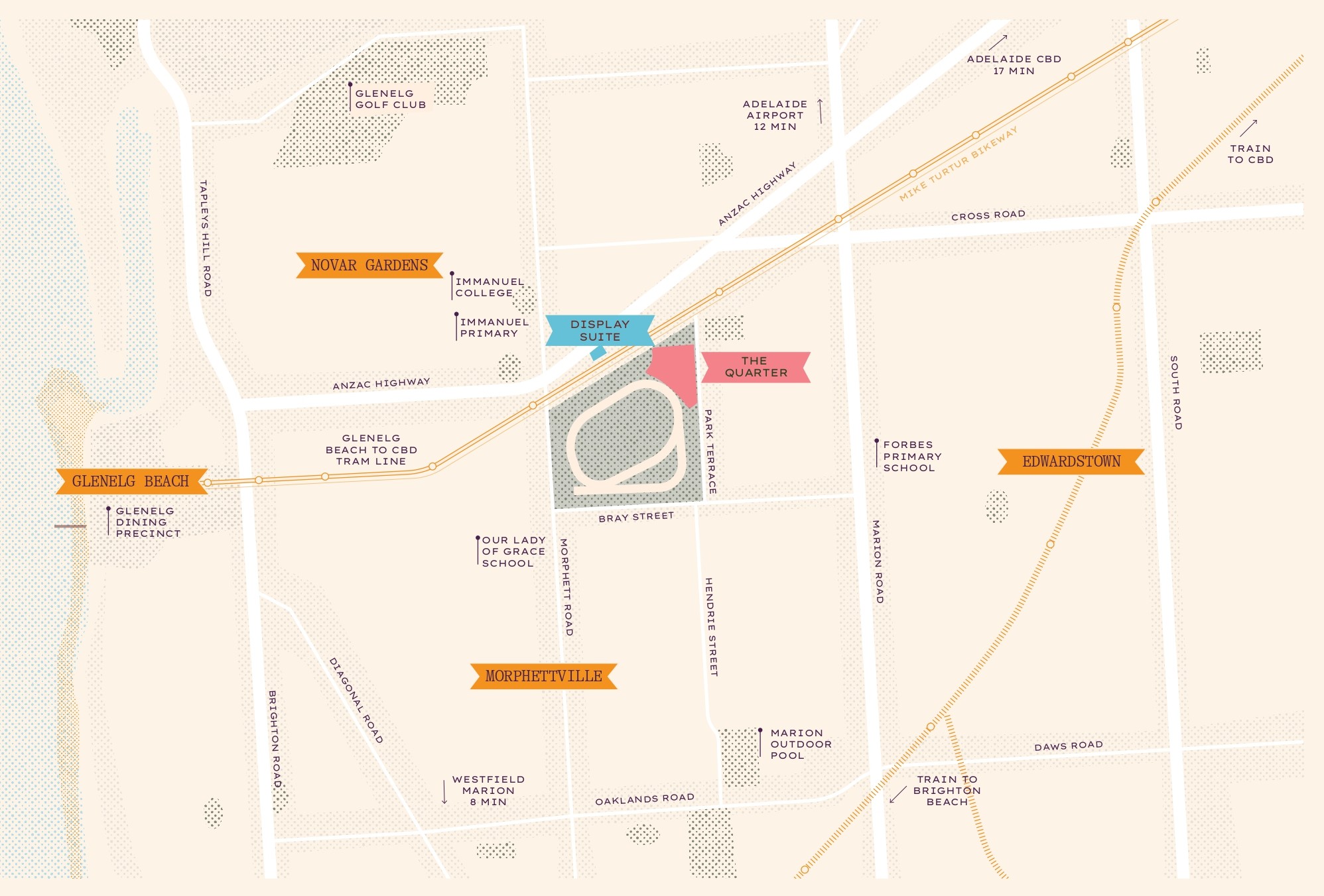 The Quarter Estate - Morphettville Location Map