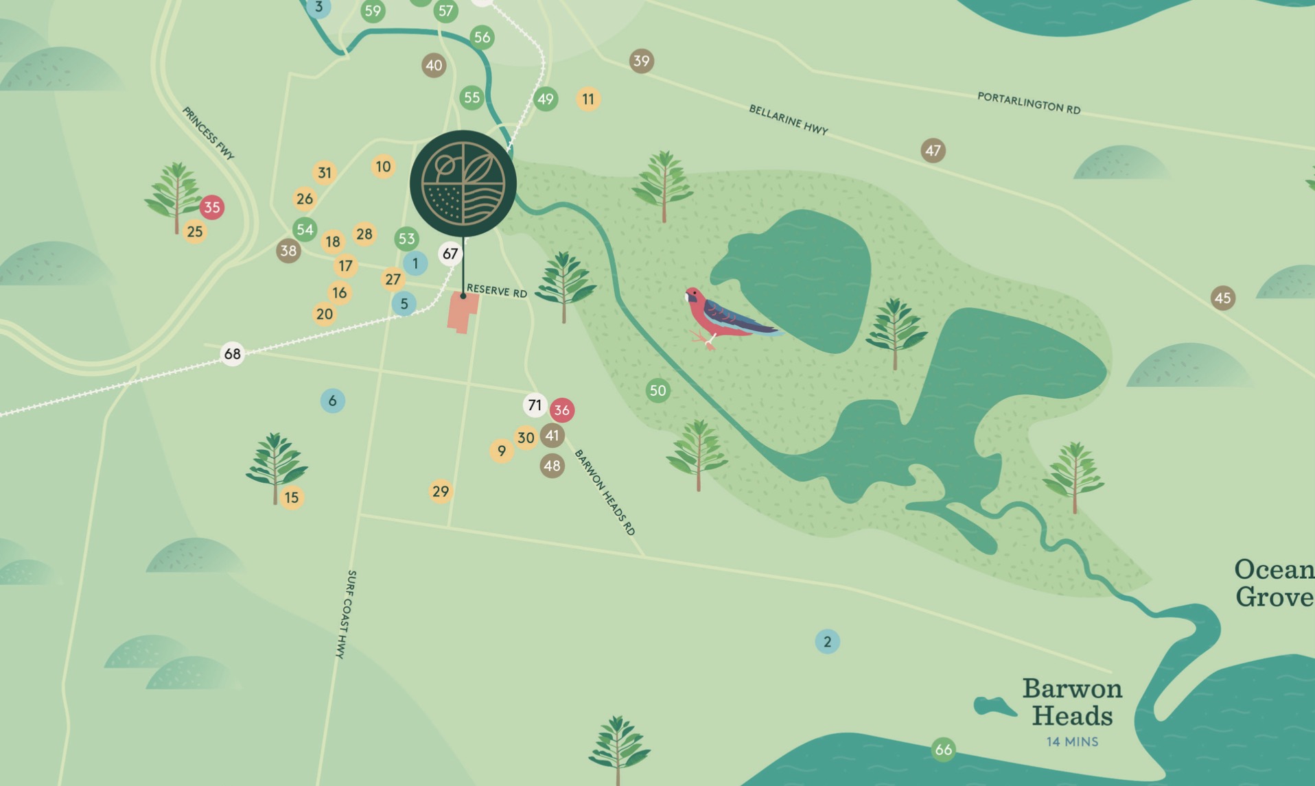 The Reserve Armstrong Creek Estate - Charlem Location Map
