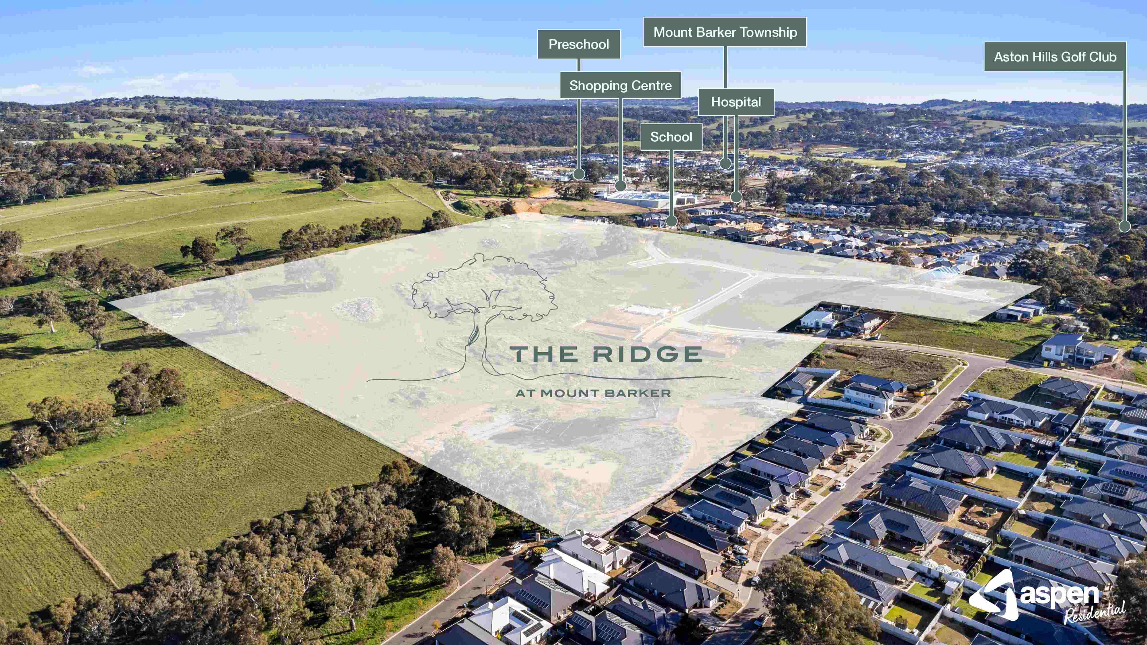 The Ridge Estate - Mount Barker Aerial