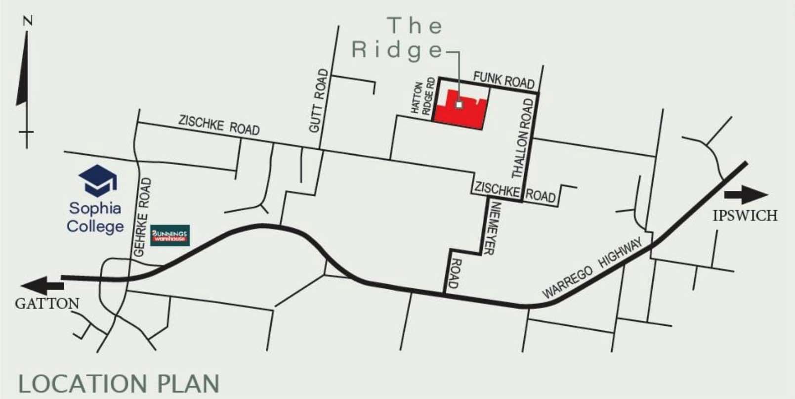 The Ridge Estate - Regency Downs Location map