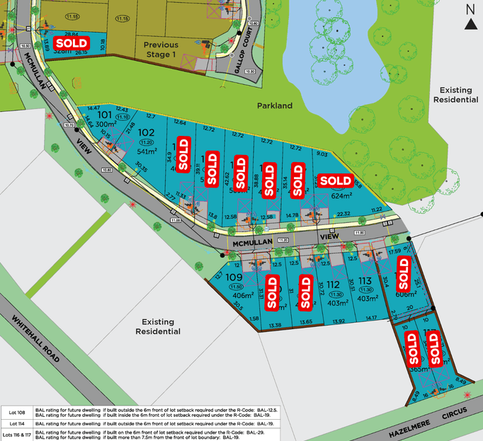 The Stables Estate - Hazelmere Release Map