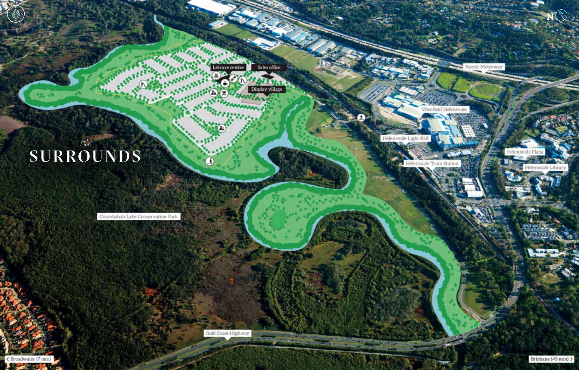 The Surrounds Estate - Helensvale Aerial