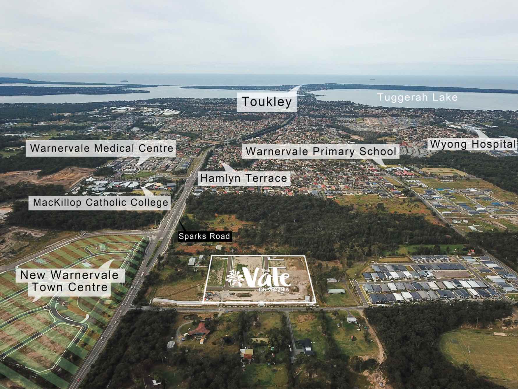 The Vale on Virginia Estate - Hamlyn Terrace Aerial 2