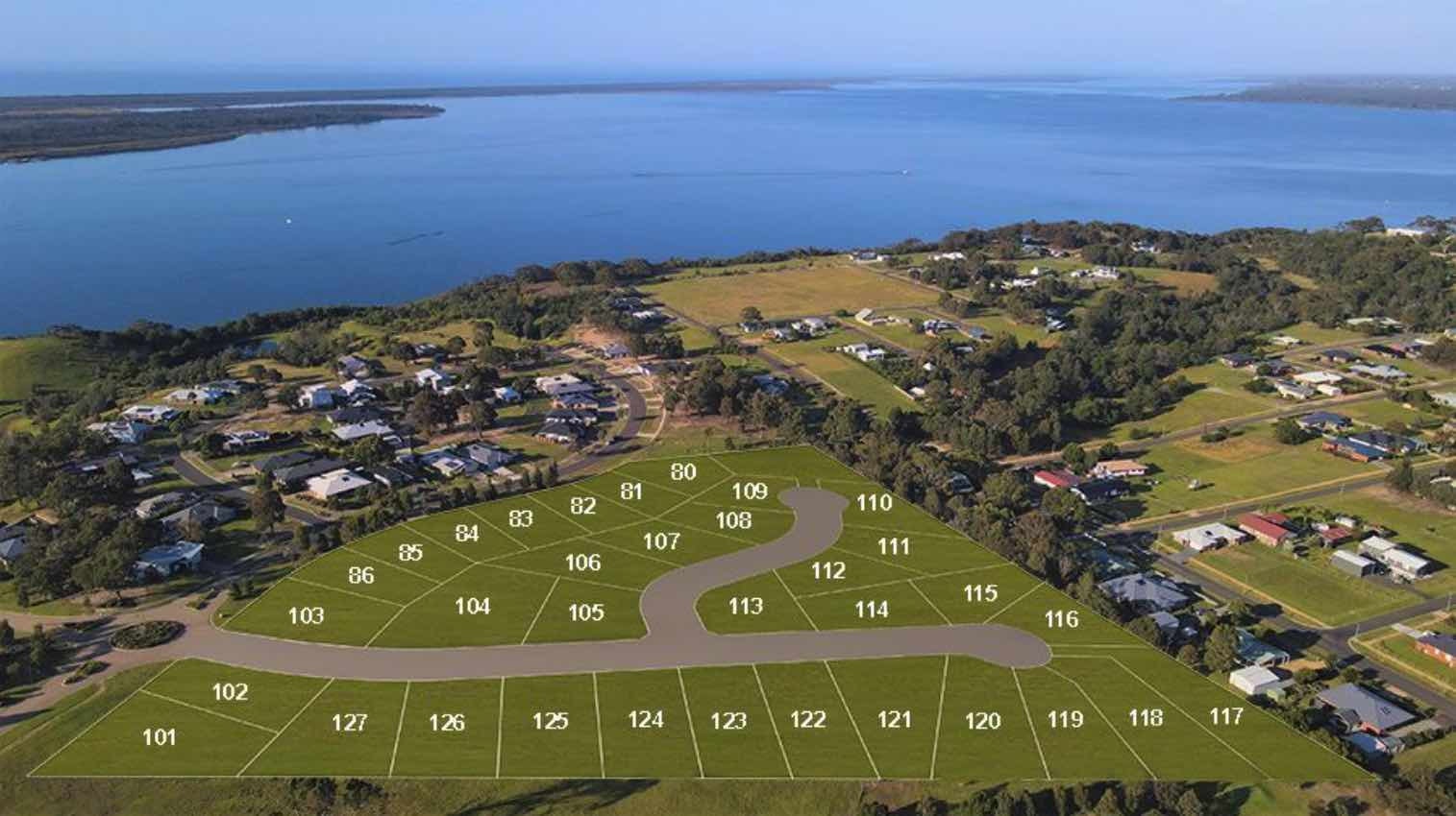 The Wedge Estate - Metung Aerial