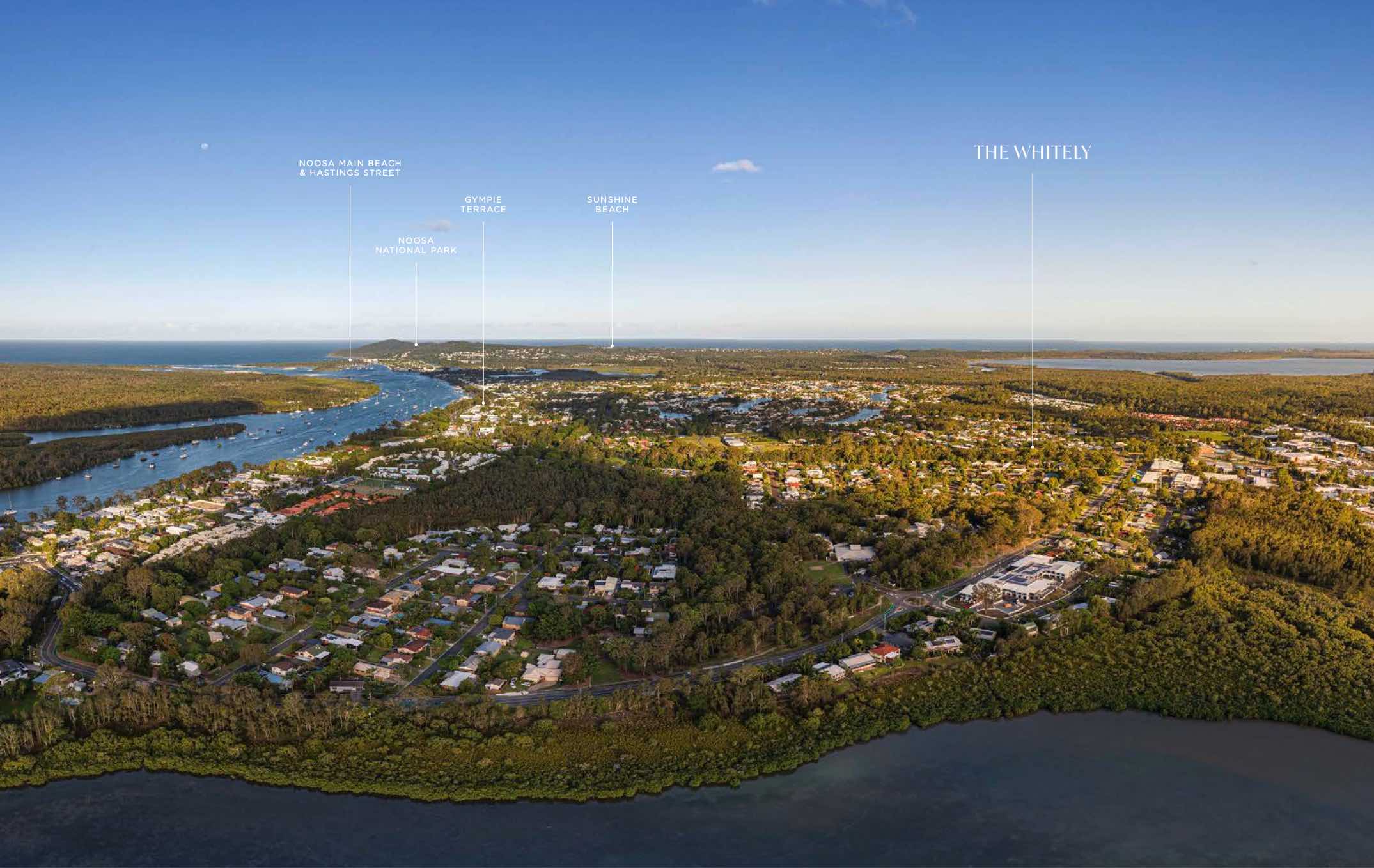 The Whitely Noosa Estate - Noosaville Aerial