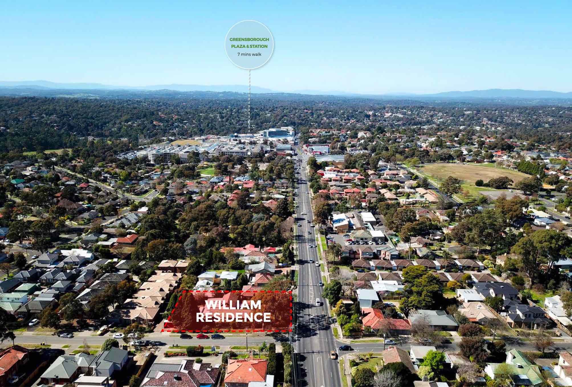 The William Residence - Greensborough Aerial