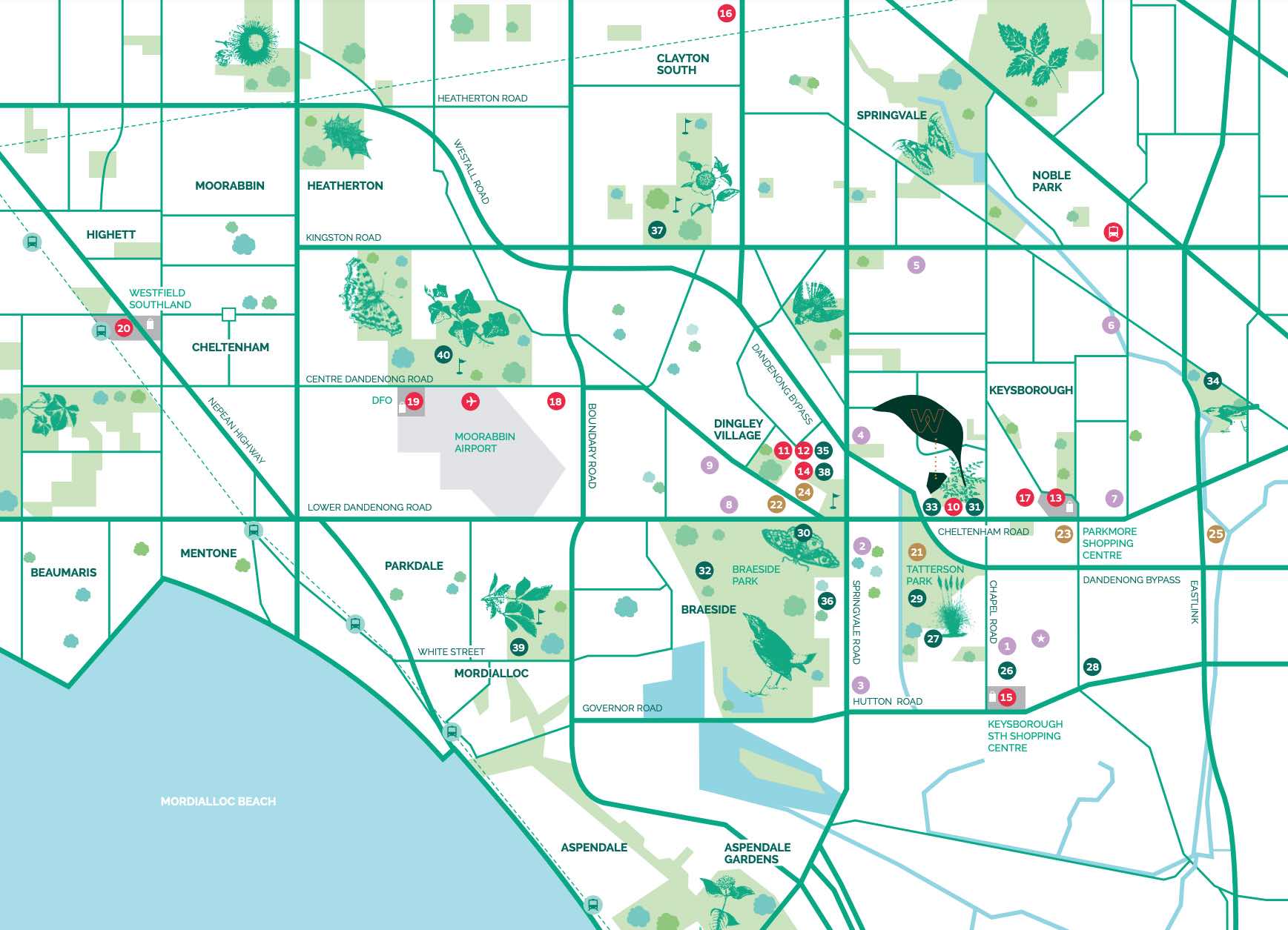 The Woodlands Estate - Keysborough Location map