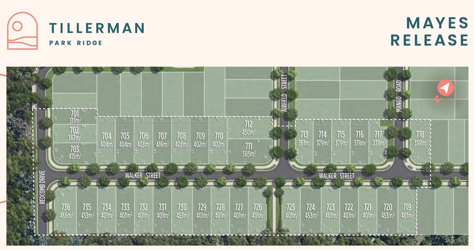 Tillerman Estate - Park Ridge Release Map