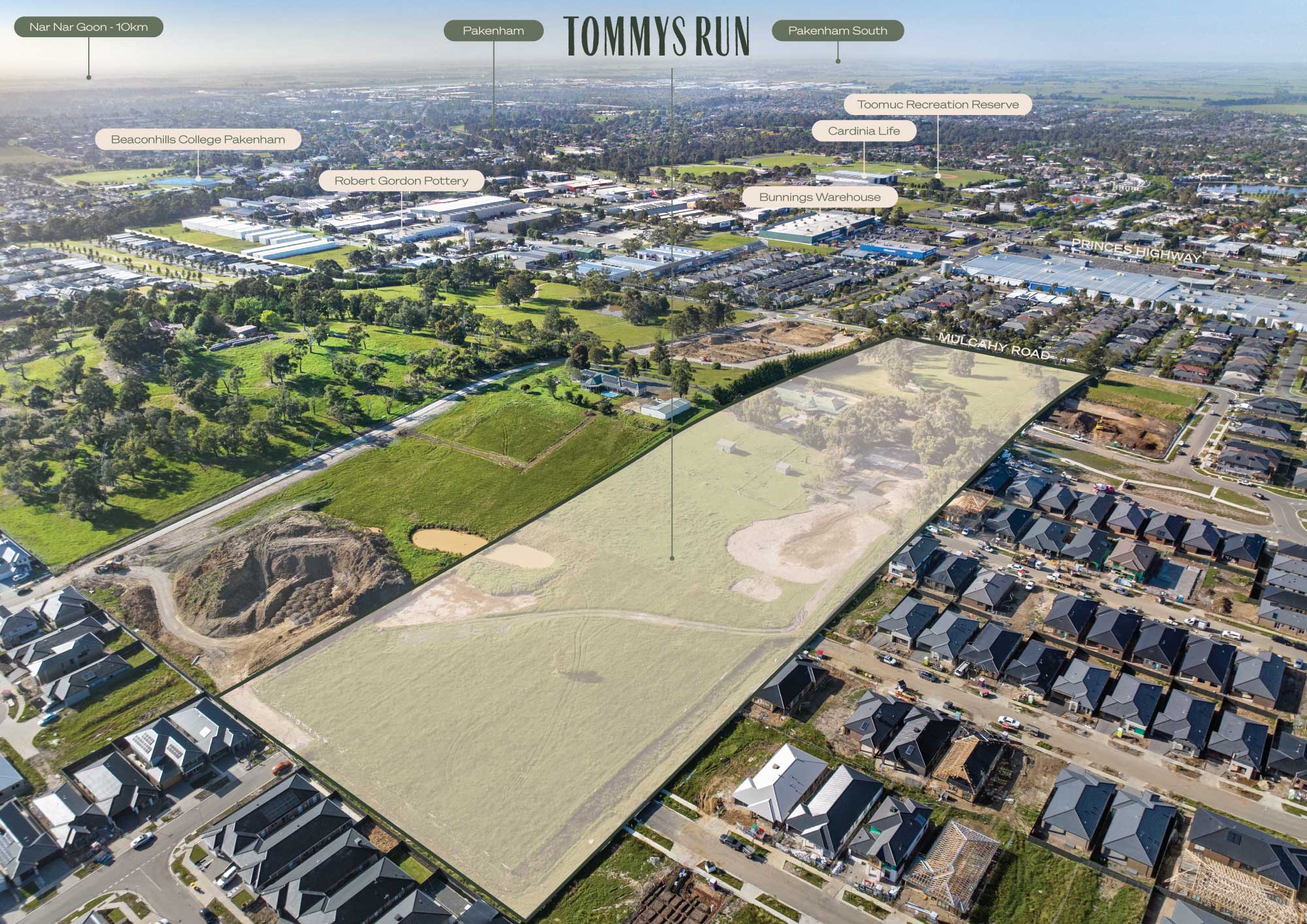 Tommys Run Estate - Pakenham Aerial