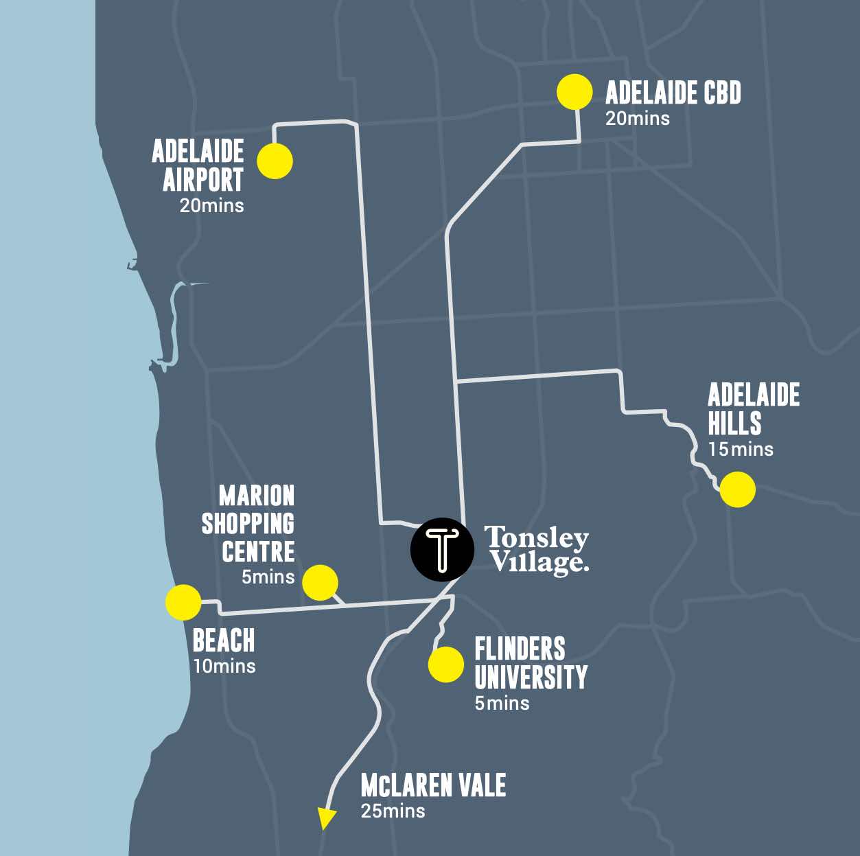 Tonsley Village Estate - Tonsley Location map