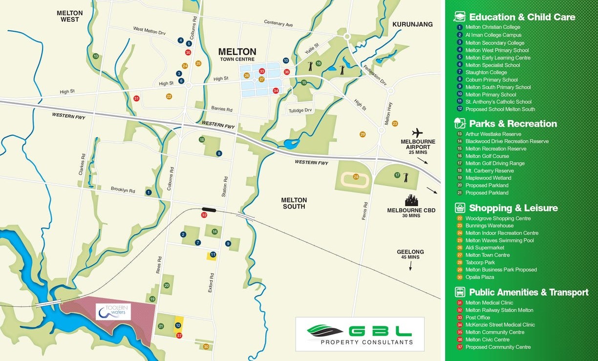 Toolern Waters Estate - Weir Views Location Map