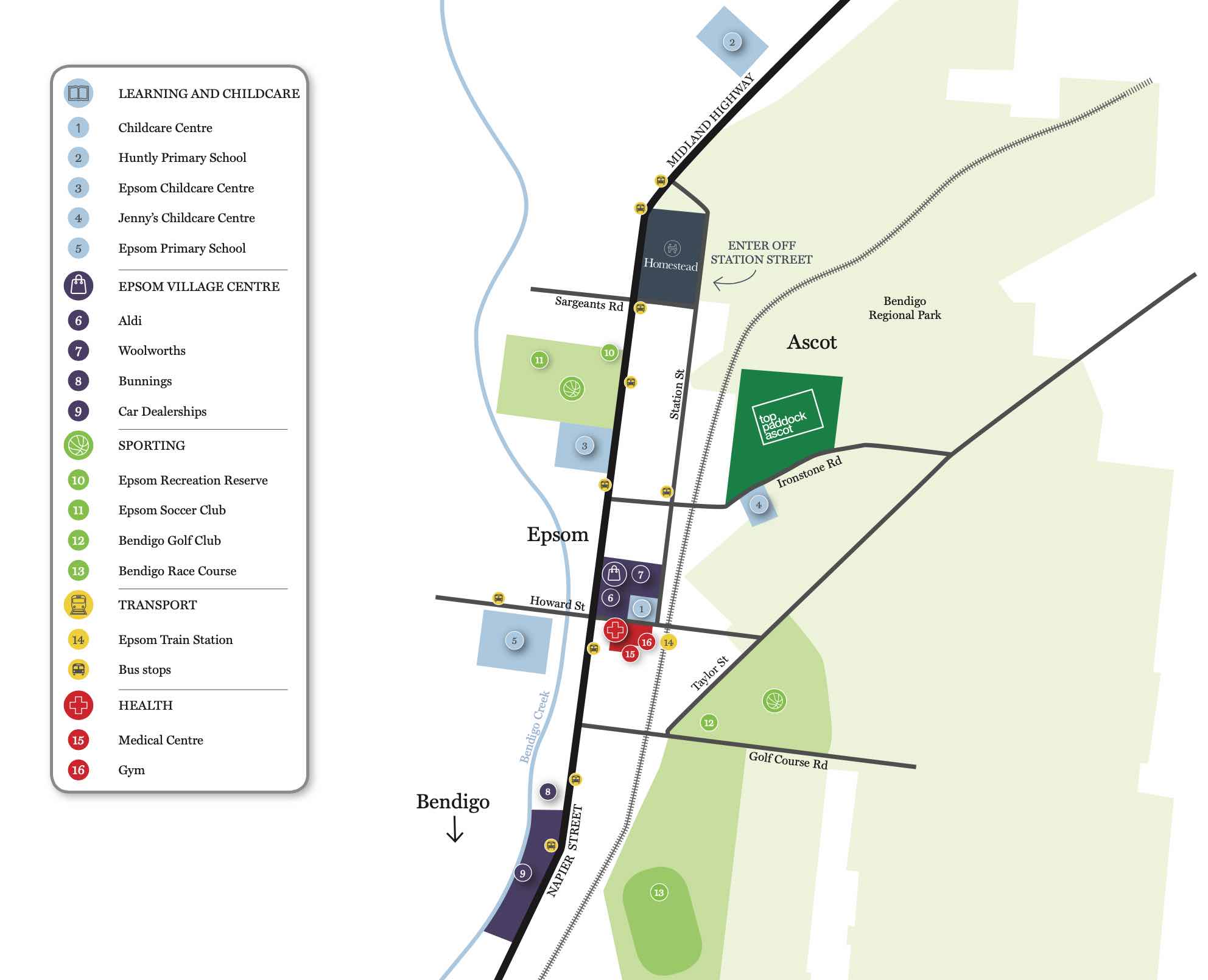 Top Paddock Ascot Location map