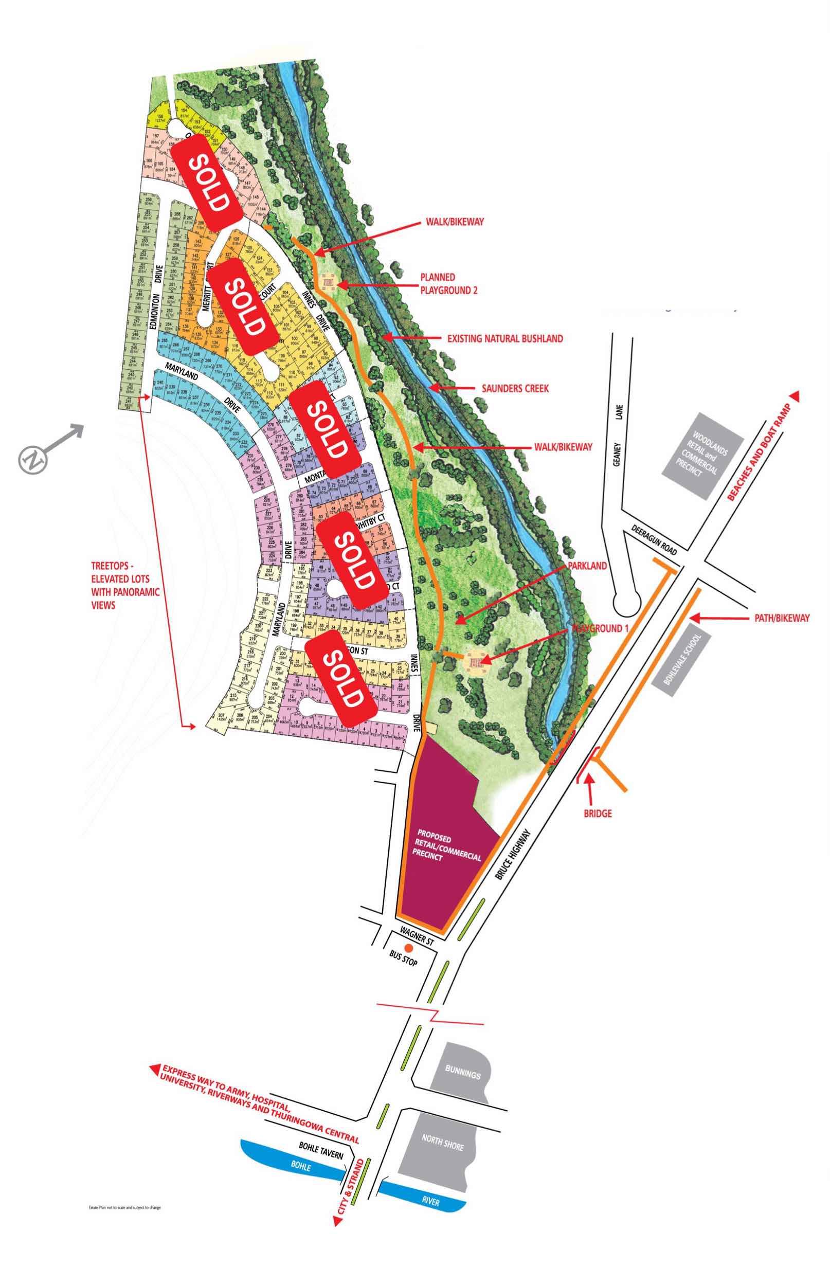 Treetops at Oakdale Heights Estate - Deeragun Masterplan