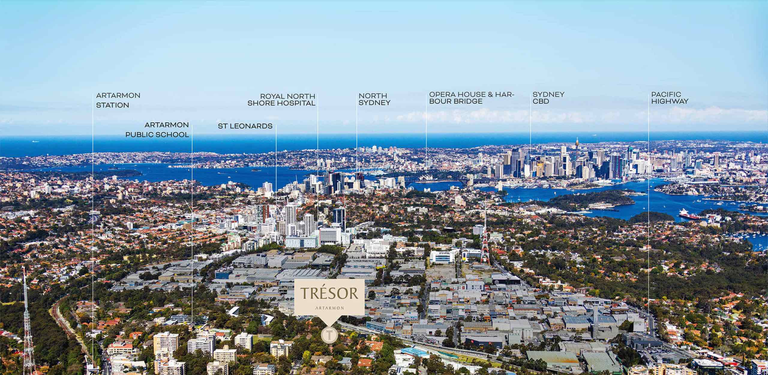 Tresor Estate - Artarmon Aerial