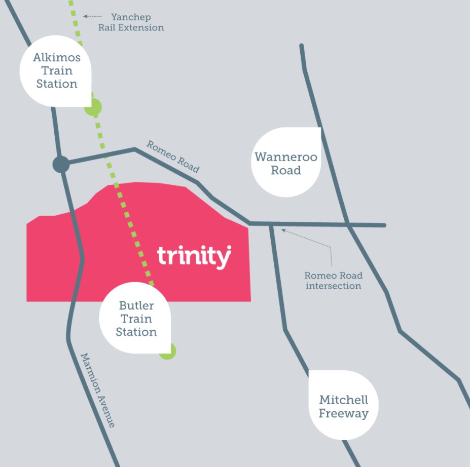 Trinity Estate - Alkimos Location Map