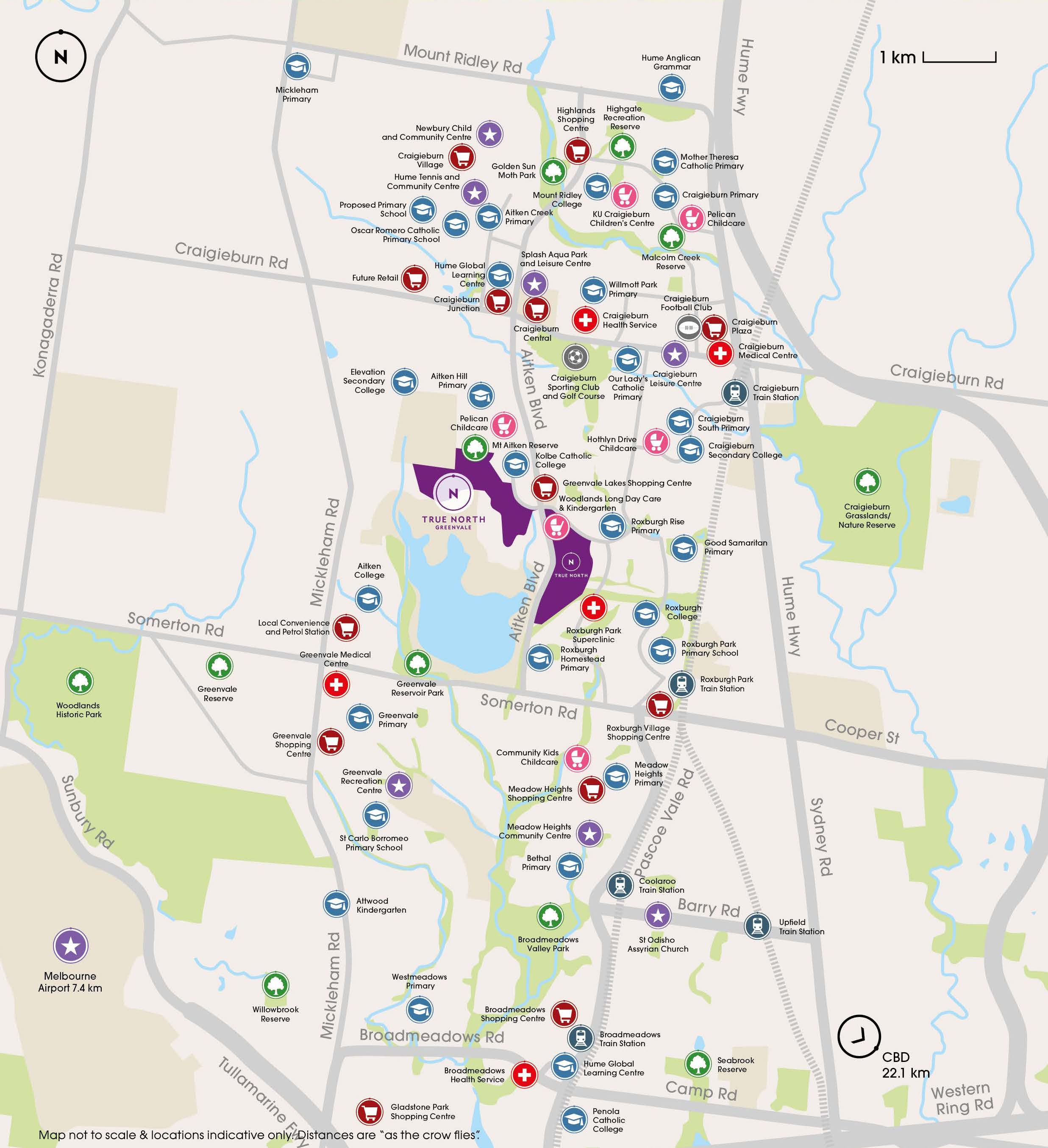 True North Estate - Greenvale Location Map