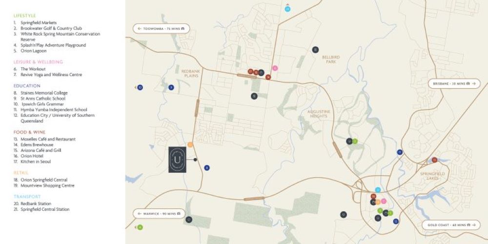 Ultima Townhomes - Redbank Plains Location Map