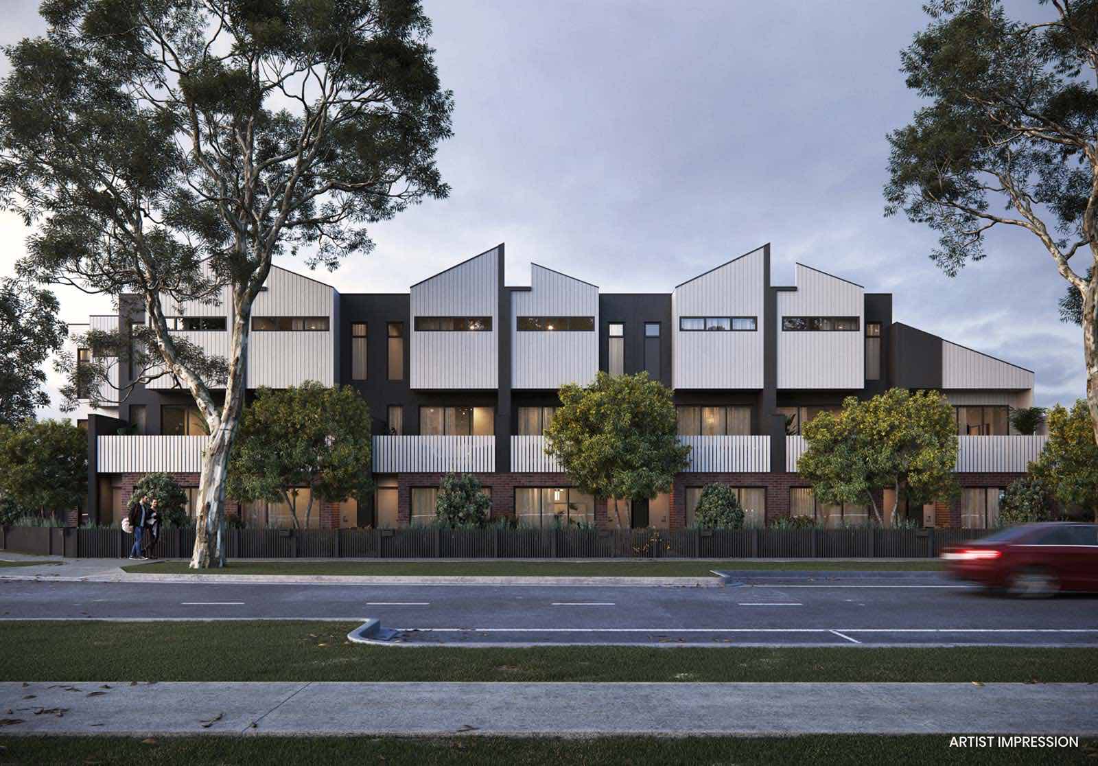 Uni Hill Halcyon Place Estate - Bundoora Render