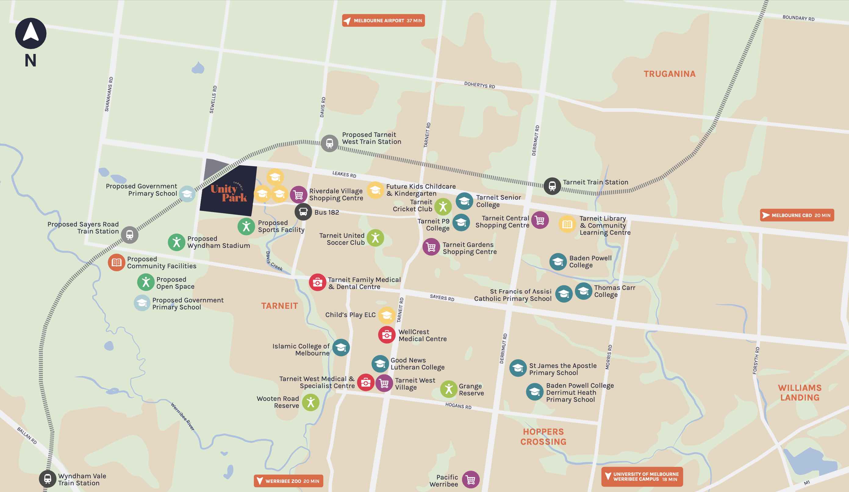 Unity Park Estate - Tarneit Location m Location Map