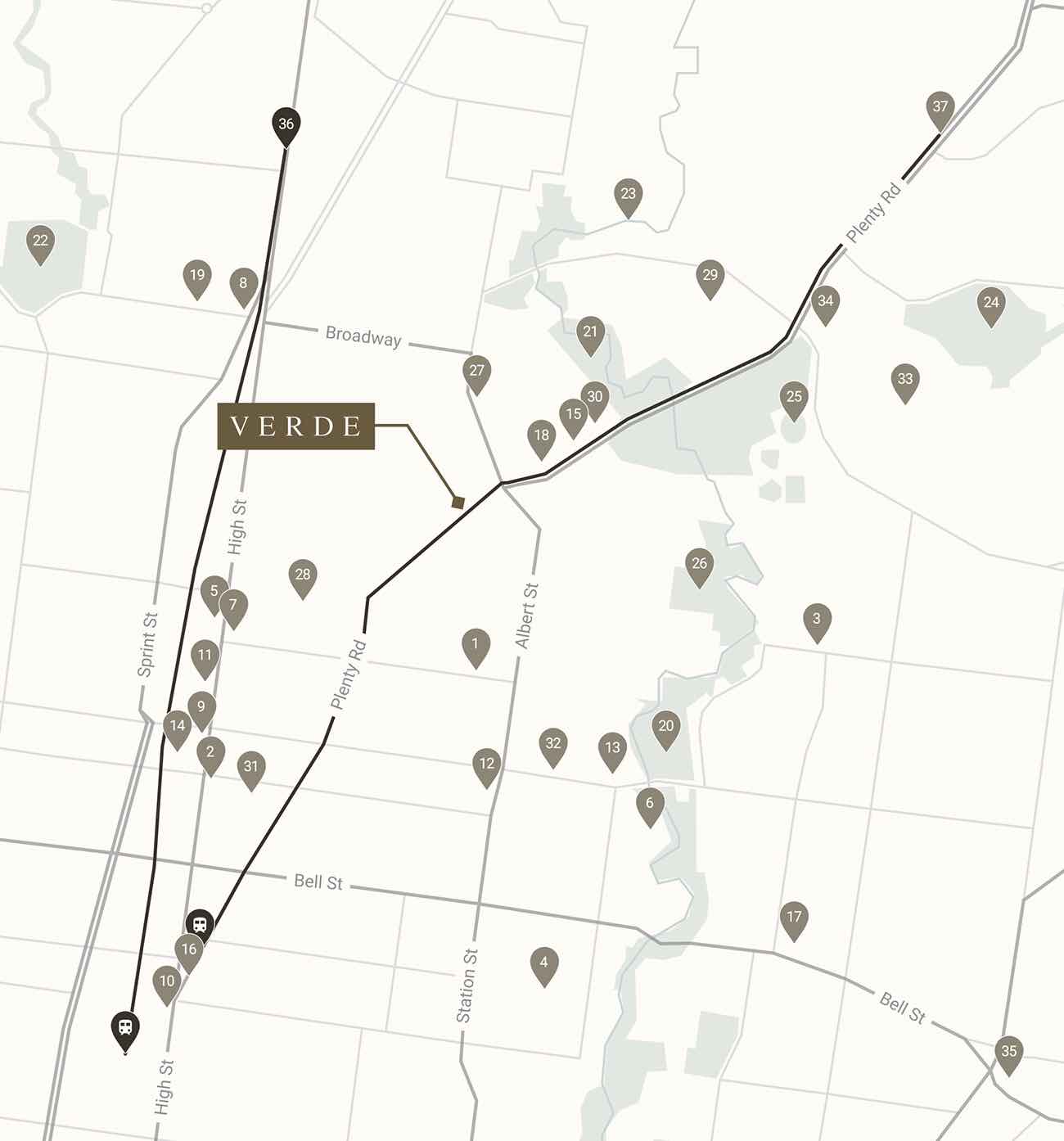 VERDE Estate - Reservoir Location map