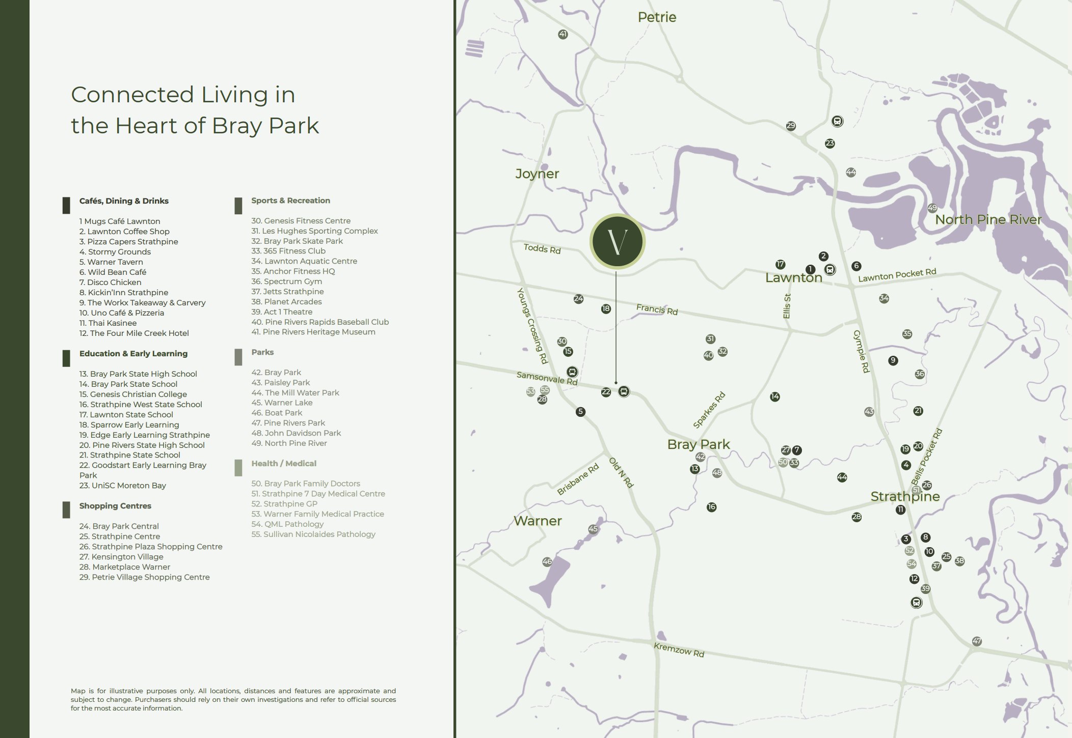 Vale Townhomes - Bray Park Location Map