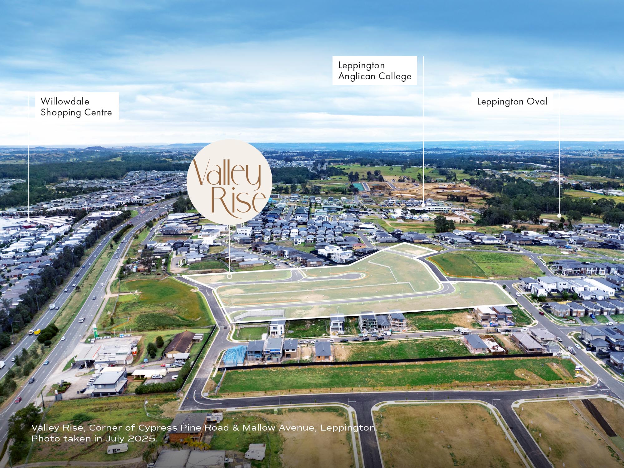 Valley Rise Estate - Leppington Aerial