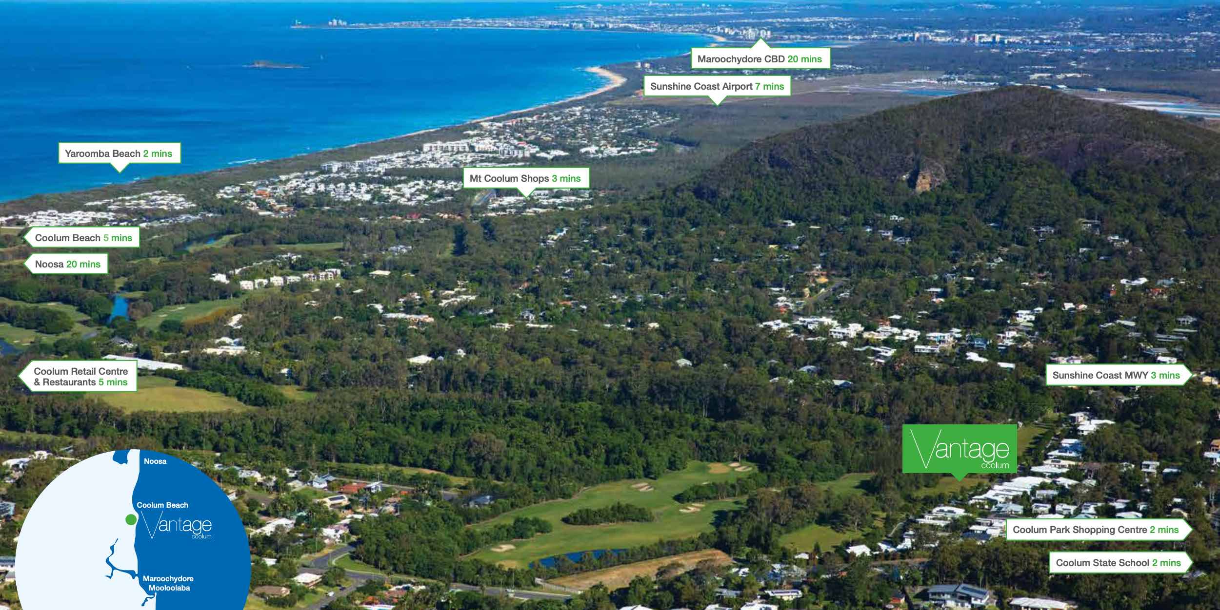 Vantage Coolum Estate - Yaroomba Aerial