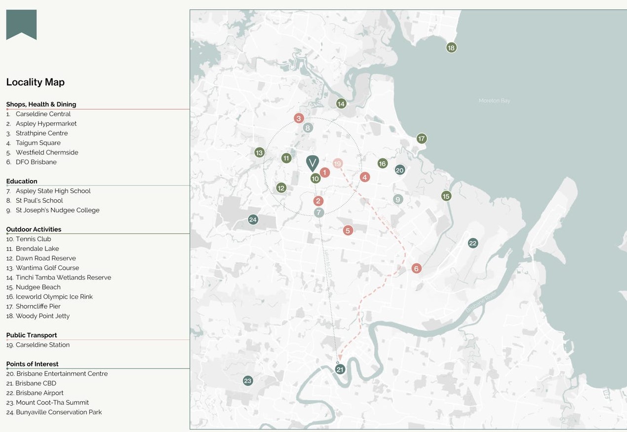 Verde Estate - Bridgeman Downs Location Map